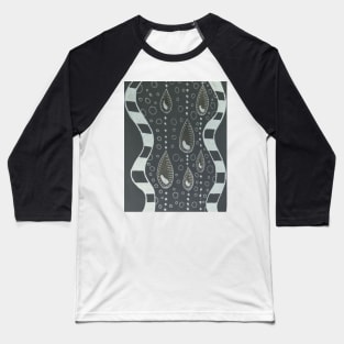 Rain panel in black and grey Baseball T-Shirt